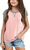 Pocket Cap Sleeve Raglan Tee