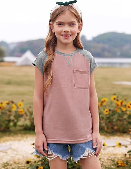 Pocket Cap Sleeve Raglan Tee