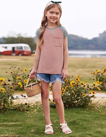 Pocket Cap Sleeve Raglan Tee